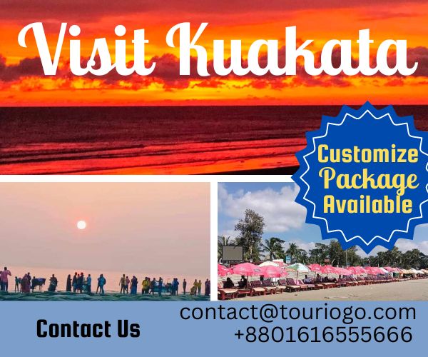 kuakata sea beach scenerios and writen holiday package